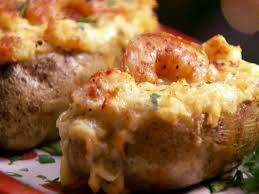 Twice Baked Shrimp Stuffed Potatoes Food Network Recipes Food Recipes