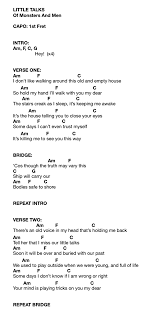 Little Talks Of Monsters And Men Part 1 Ukulele Chords Songs Ukulele Songs Of Monsters And Men