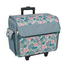 Everything Mary Rolling Sewing Machine Tote Floral Sewing Bag With Wheels Handle Walmart Com Walmart Com