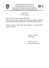 Dinas pendidikan dan kebudayaan namun juga bertanggung jawab atas kedisiplinan, kebersihan, keamanan, dan seluruh perihal yang. Contoh Berkas Surat Sekolah Format Microsoft Word Surat Tugas