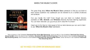 Down to $200 for a limited time! When The Music S Over Audiobooks Free Audio Books For Iphone