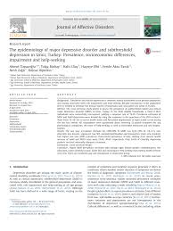Maybe you would like to learn more about one of these? Pdf The Epidemiology Of Major Depressive Disorder And Subthreshold Depression In Izmir Turkey Prevalence Socioeconomic Differences Impairment And Help Seeking