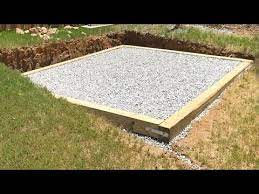 Once compacted, the pad is ready to support the storage shed. Shed Home Gym Project Phase I Gravel Pad Youtube