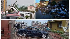 Angajaţii ministerului afacerilor interne, în colaborare cu autorităţile locale, au evaluat miercuri, 1 mai, pagubele produse marţi de o tornadă în localităţile din comuna dragalina, judeţul călăraşi. B 5rbybjfcjfmm