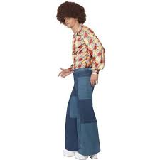 Fitted on the hips and thighs, they flare out from the knee down to the feet, lengthening and. Men S Patchwork Bell Bottom Jeans