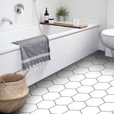 Vinyl Floor Tile Sticker Panel Peel And Stick Decal Hexa Etsy Tile Floor Vinyl Flooring Floor Stickers