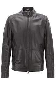 Regular Fit Blouson Jacket In Nappa Lambskin Black Leather Jackets From Boss For Men For 525 00 Size 58 Chaquetas Estilo