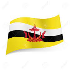 Perhaps this is why most japanese children often draw the sun as a large red circle. National Flag Of Brunei White And Black Stripes With Red Emblem Royalty Free Cliparts Vectors And Stock Illustration Image 27422353