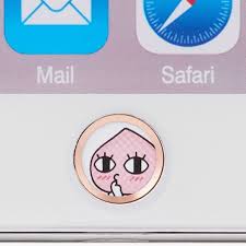 Kakao Friends Apeach Touch Id Home Button Sticker Iphone Ipad Mobile Laptop Kakao Friends Apeach Kakao Iphone