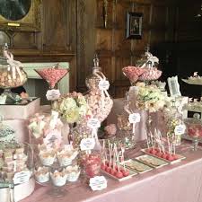 Wedding Candy Buffet In Vintage Pink Candy Buffet Wedding Sweets Table Wedding Sweet Table Wedding