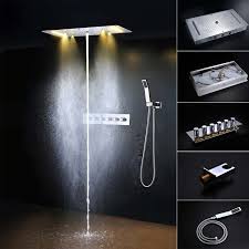 Luxus Chrom Regendusche Mit 5 Funktion Thermostat Dusch Set