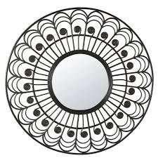 Miroir Rond En Rotin Noir D100 Miroir Rond Miroir Rotin
