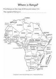Kenya Fun Facts And Printables For Kids Geography Worksheets Africa Country Maps