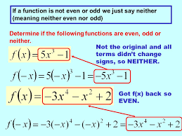 What is meant by odd and even function? 2 4 Odd And Even Functions So For An Even Function For Every Point X Y On The Graph The Ppt Download