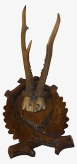 Vintage German Deer Antler Black Forest Wood Base Statue Transparent Png 1807x1807 Free Download On Nicepng