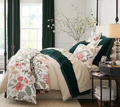 Pottery barn, starting at $129. Karina Reversible Floral Cotton Duvet Cover Shams Bed Linens Luxury Bed Linen Design Luxury Bedding