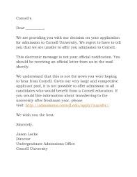34 College Rejection Letter Samples Examples á… Templatelab