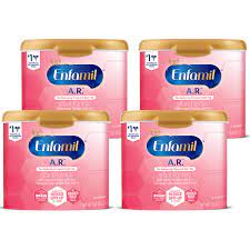 Enfamil A R Infant Formula For Spit Up Powder 19 5 Oz Reusable Tub 4 Pack Walmart Com Walmart Com