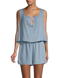 Splendid Cross Hatch Romper Light Wash X Small Rompers Fashion How To Wear