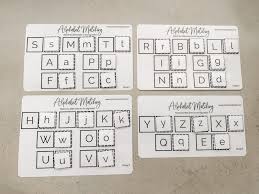 Linear arrangement of alphabets in forward order and their corresponding positions: . Alphabet Matching Printable Montessori Letter Order Two Mama Bears