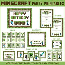 Download your free printables below. Minecraft Party Printable Downloads Printabelle