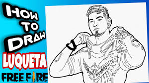 Fire, fireplace, flame icon png and vector for free download. How To Draw Luqueta Skin From Free Fire Free Fire Drawings Step By Step Easy Youtube