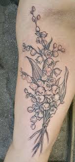 Lily Of The Valley Inked Artwork By Anthony Yoder At The Antfarm In Lancaster Pa Gladiolus Flower Tattoos Tattoos Birth Flower Tattoos