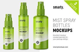 Mist Spray Bottles Mockup Bottle Mockup Bottle Design Packaging Spray