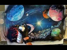 Eternal Galaxy Spray Paint Art By Skech Youtube