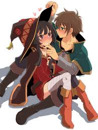 megumin and satou kazuma (kono subarashii sekai ni shukufuku wo!) drawn by  banchii | Danbooru