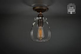 Flush mount lighting systems are appropriate for rooms with low ceilings. Edison Bulb Semi Flush Light Fixture