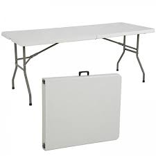 Single 6 Portable White Folding Table Brand New 4ft Folding Table This Table Is Great For Entertaining And Outdoor Folding Table Folding Table Camping Table