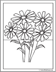 Free printable daisy coloring pages. Daisy Coloring Pages 15 Customizable Pdfs