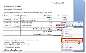 Hier wird der aufbau von einer guten handout vorlage erklärt und du. Word Rechnungsmuster Mit Rechen Automatik Zum Herunterladen Akademie De Praxiswissen Fur Selbststandige