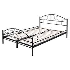 Generally, if you buy a new regular bed frame, it doesn't come with attached always. White Twin Size Wood Slat Steel Bed Frame Platform Headboard Footboard Furniture Beds Bed Frames Home Garden Worldenergy Ae