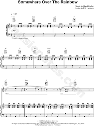 Piano, vocal and guitar sheet music + audio access amsco wise publications. Iz Over The Rainbow Sheet Music In C Major Transposable Download Print Sku Mn0091192