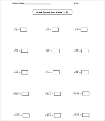 square root chart 8 free pdf documents download free