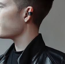 Leather Ear Cuff Non-binary Black Ear Clips Genderless Jewelry Black  Adjustable Earrings Everyday Jewelry Holiday Gift for Them Accessory