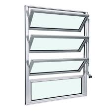 Janela De Abrir Basculante De Aluminio 0 80x0 60m Gravia Leroy Merlin