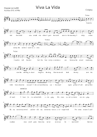 Un espacio con un protagonismo especial de la música popular contemporánea más innovadora. Viva La Vida Coldplay Sheet Music For Violin Viola String Duet Musescore Com