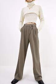 Full Length Pants Zara United States Black Long Sleeve Sweatshirt High Waisted Pants Contrast Dress
