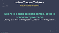 30 Italian Tongue Twisters That'll IMPROVE Your Pronunciation (For ...
