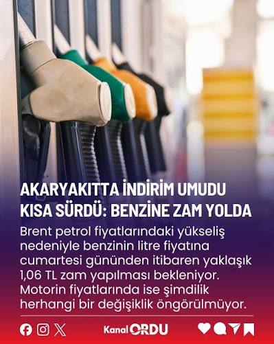 Benzine Bir Zam Daha Yolda: İndirim Rüzgarı Kısa Sürdü