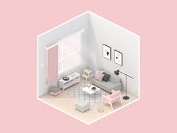 Cube Room Hello Isometric Design Isometric Art Design