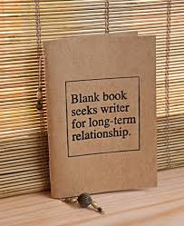 Blank Book Seeks Writer Letterpress Mini Journal Writing Quotes Writing Blank Book