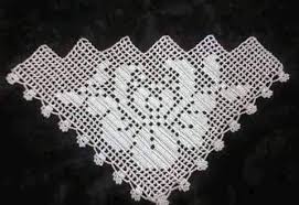 Cicekli Dantel Mutfak Takimi Ornegi Filet Crochet Crochet Borders Floral Lace