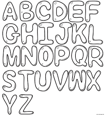 Coloriage Bubble Letters Alphabet Az Dessin Alphabet à imprimer