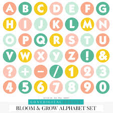 Bloom Grow Spring Alphabet Clipart Spring Download Etsy Lettering Alphabet Digital Alphabet Alphabet Printables