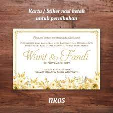Contoh ucapan syukuran pernikahan dalam nasi box word kumpulan. Kartu Stiker Ucapan Syukur Tasyakuran Pernikahan Mohon Doa Restu Pernikahan Wedding Nasi Kotak Shopee Indonesia