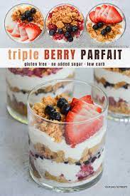 I also like the versatility of this because it can either be breakfast, dessert, or an afternoon snack. 4th Of July Recipe Ideas Healthy Triple Berry Trifle Recipe Healthy Snacks And Recipes Your Daily Nutrients